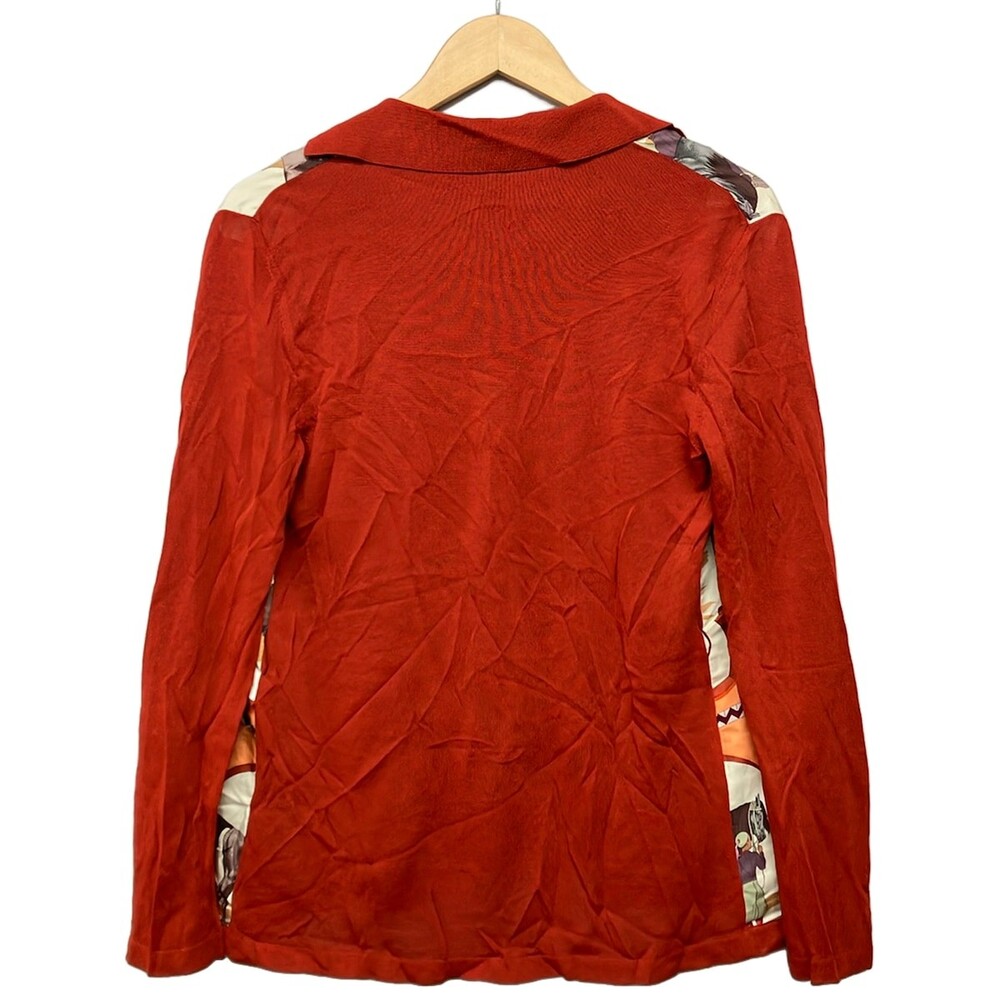 Hermes Red Cream Multi Women's Tops #308106H68B - Picture 2 of 5